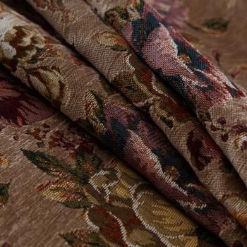 Гобелен 22-02-14480 коричневый принтованный