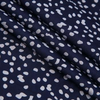 Вискоза "Лоренцо" стрейч 036-17673 темно-синий принтованный