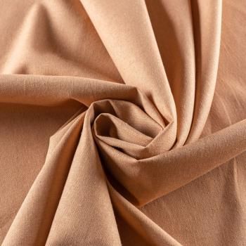 Лен-вискоза 035-00803 карамельный однотонный