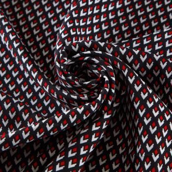 Вискоза 009-12429 черный принтованный