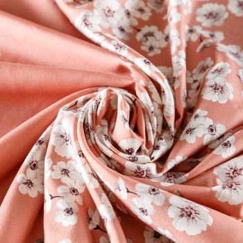 Шерсть плательная 066-02273 розовый принтованный