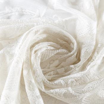 Тюль жаккардовый h-90 см Т292-01-236 молочный 