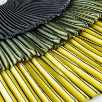 Гофре из крепа купон 60/180х110 см 043-02486 черно-желтый градиент