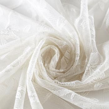 Тюль жаккардовый h-90 см Т292-01-235 молочный 