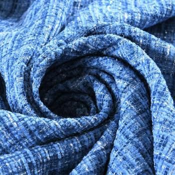 Твид шанель 052-10707 насыщенный голубой