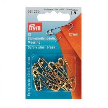Булавки английские Prym 071275 27 мм 12 шт золото