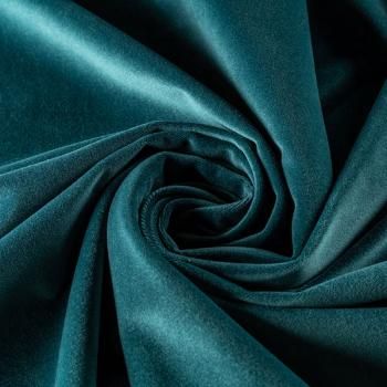 Ткань портьерная бархат h-300 см 09-02-00038 темный аквамарин однотонный