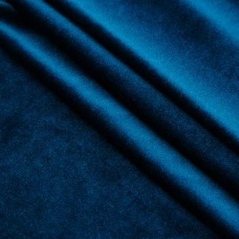 Бархат стрейч 002-18862 океанский синий однотонный