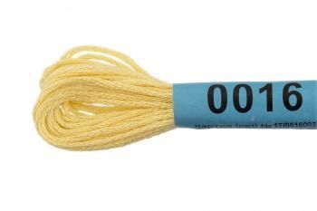 Нитки для вышивания Gamma мулине 8 м 0016 светло-желтый