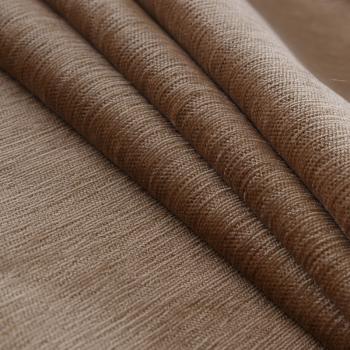 Ткань портьерная шенилл 22-02-14496 коричневый однотонный