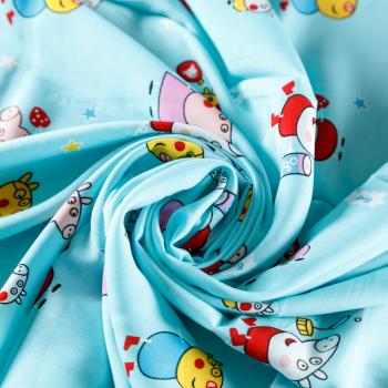 Штапель 069-08272 ментоловый принтованный