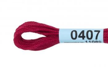 Нитки для вышивания Gamma мулине 8 м 0407 бордовый