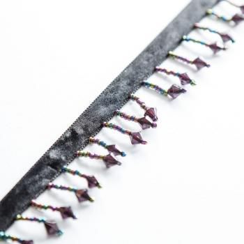 Бахрома 30 мм PA0240-113 черный/мультиколор