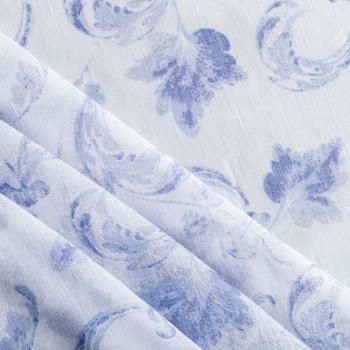 Тюль 529-01-78 белый принтованный