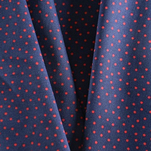 Коттон стрейч 063-12129 темно-синий принтованный