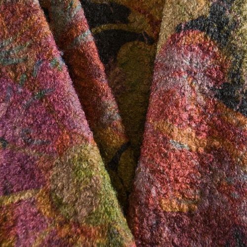 Букле 006-12137 бежевый принтованный