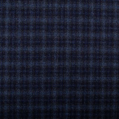 Шерсть костюмная Loro Piana 025-19647 серо-синий клетка