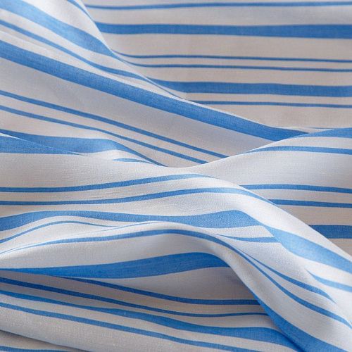 Лен-вискоза Bottega Veneta 035-16465 белый принтованный