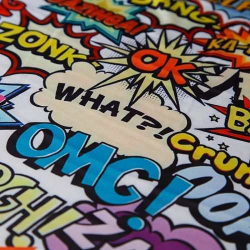 Шелк синтетический 065-13929 белый принтованный