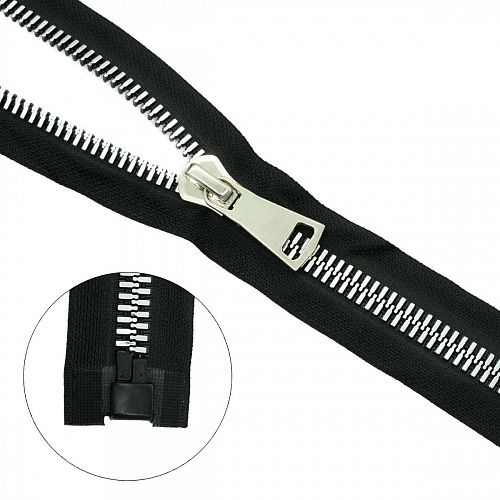 Молния трактор 80 см тип 10 однозамковая 10580 черный/никель