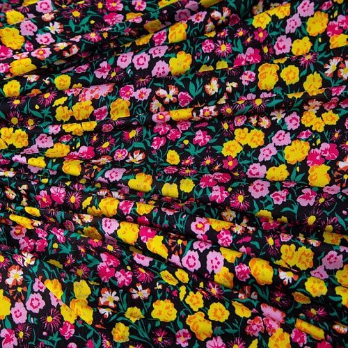 Трикотаж 056-19928 черный принтованный