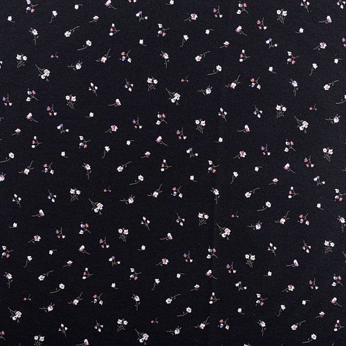 Креп 026-01821 черный принтованный