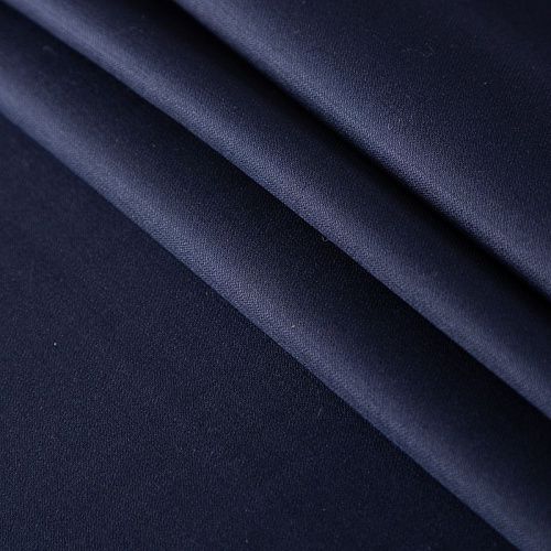 Шерсть костюмная стрейч К08-082 темно-синий однотонный