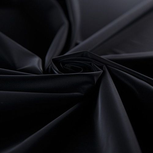 Ткань плащевая 042-15538 черный однотонный