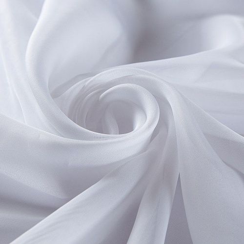 Тюль микровуаль негорючая 03-01-13702 белый однотонный