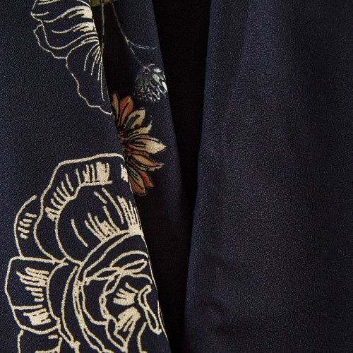 Креп плательный 026-12376 черный принтованный