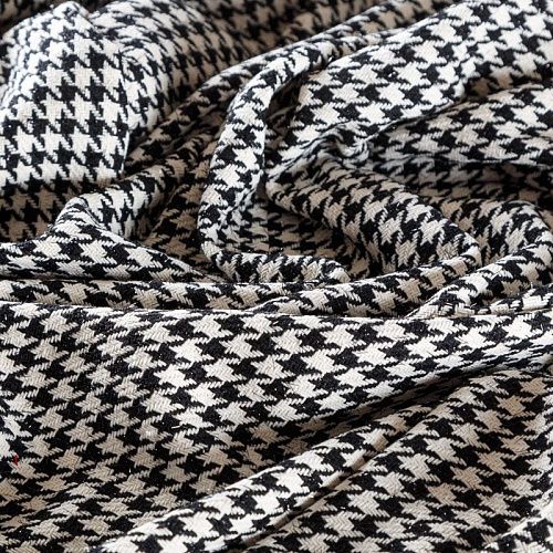 Твид 052-05410 черно-белый пье-де-пуль