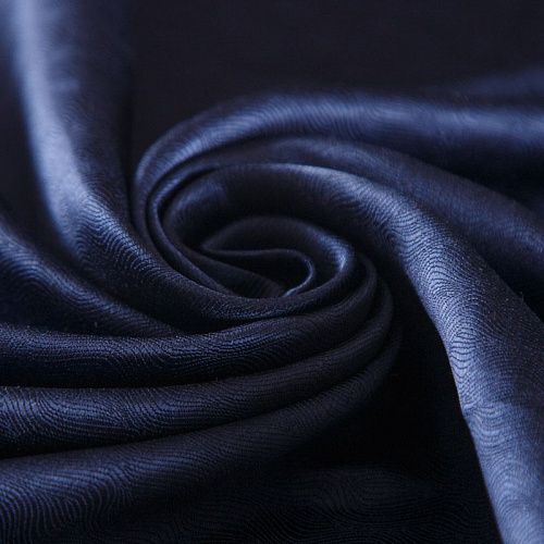 Шелк натуральный Armani 064-16288 темно-синий жаккардовый