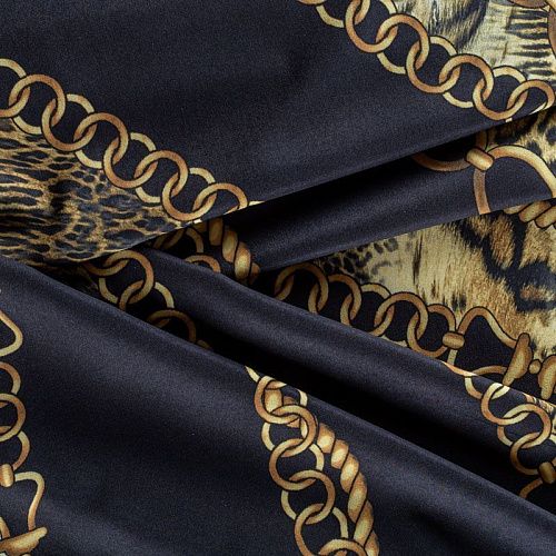 Вискоза "Лоренцо" 036-01528 черный принтованный