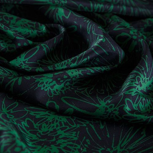 Батист 003-16108 черный принтованный