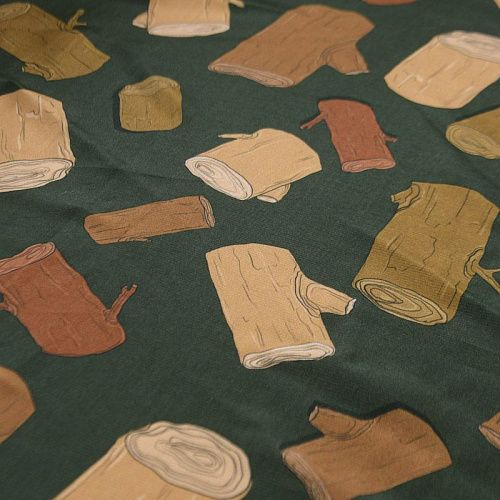 Вискоза 009-12206 бутылочный зеленый принтованный