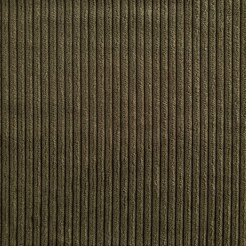 Вельвет 008-05622 зеленый хаки однотонный