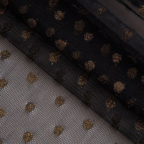 Сетка мягкая с люрексом 050-16775 черный