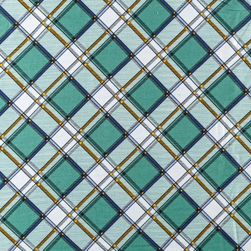 Штапель 069-08302 морской зеленый принтованный