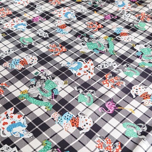 Шелк натуральный К15-336 белый принтованный