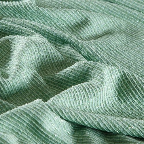 Твид шанель 052-15611 морской зеленый однотонный