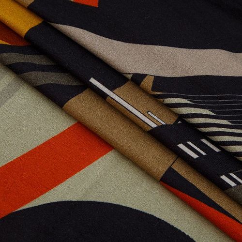 Трикотаж 056-16322 черный принтованный