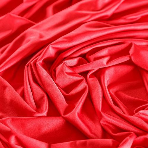 Трикотаж 056-07302 кораллово-красный однотонный