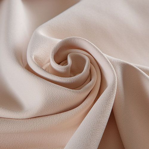 Креп на дублерине 026-17126 кремово-розовый однотонный