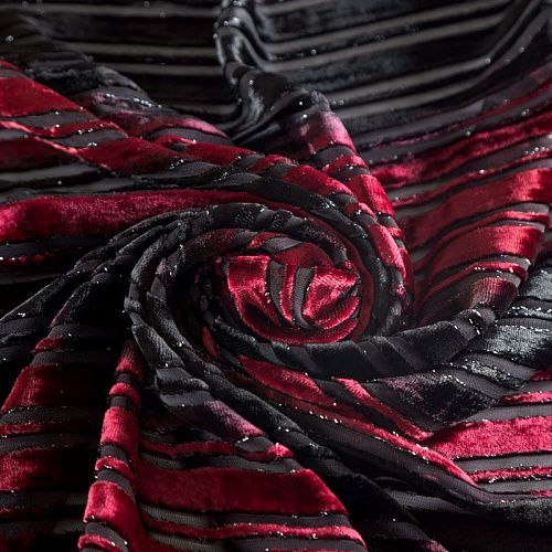 Панбархат 002-04288 черно-малиновый