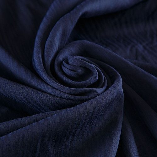 Ткань плательно-рубашечная 049-17569 темно-синий однотонный