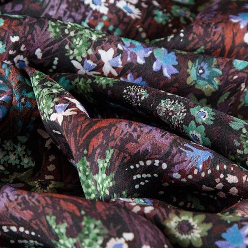 Вискоза 009-12374 черный принтованный