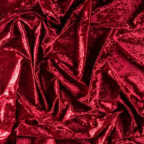 Бархат крэш К33-658 бордовый однотонный