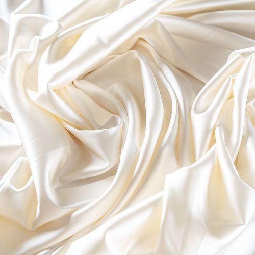 Сатин стрейч 001-09753 айвори однотонный