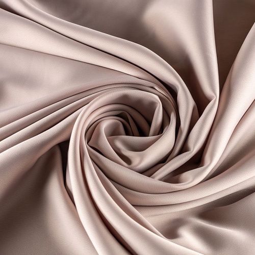 Креп-сатин К33-650 пудровый однотонный