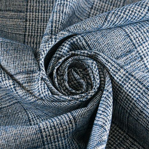 Ткань костюмная с люрексом 025-12229 голубой меланж